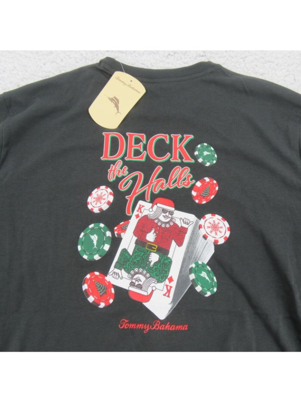 Tommy Bahama Deck The Halls Poker Holiday Graphic T-Shirt Men's Size Large NEW - Picture 8 of 12